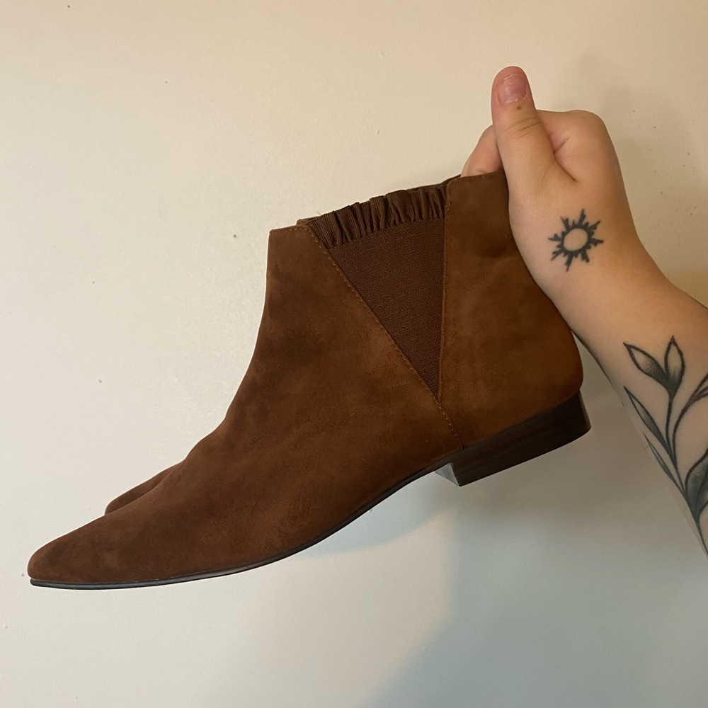 Brown Suede Booties
